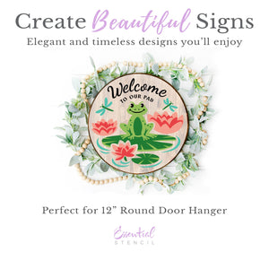 Welcome to Our Pad Door Hanger Layering Stencil (Free Gift)-free_gift-Essential Stencil