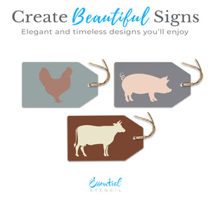 Farm Animal Mini Tags 3.5x6 (3 Pack)-Farm-Essential Stencil