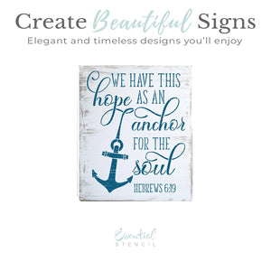 Anchor for the Soul-Coastal-Essential Stencil