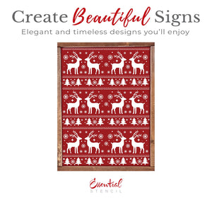 Nordic Christmas Pattern Stencil-Christmas-Essential Stencil