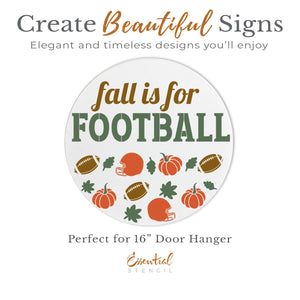 Fall is for Football Door Hanger Stencil-Fall-Essential Stencil