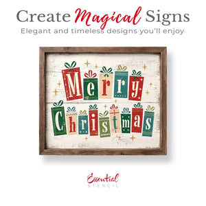 Mid-Century Merry Christmas Stencil-Christmas-Essential Stencil
