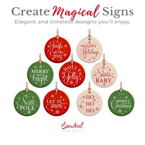 Holiday Christmas Ornament Stencil