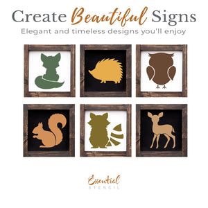 Woodland Silhouettes Stencil Set (6pk)-Fall-Essential Stencil