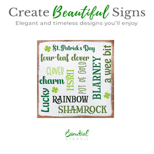 St. Patrick's Day 1 in Words Stencil-St. Patricks Day-Essential Stencil