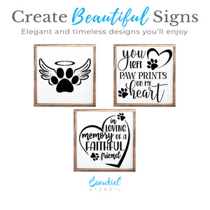 Pet memorial 6x6 (3pk) Stencil Set-Essential Stencil