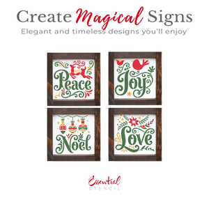 Peace Joy Noel Love Stencil Set