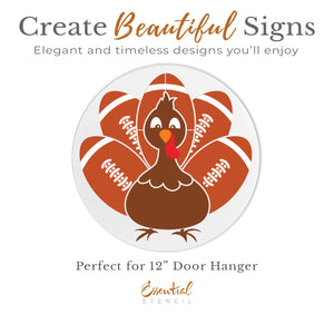 Football Turkey 12x12 Stencil-Fall-Essential Stencil