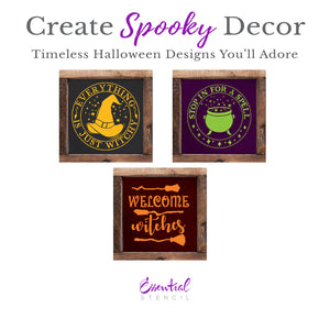 Witchy Mini Stencil Set 3pk (Free Gifts $65+)-Halloween-Essential Stencil