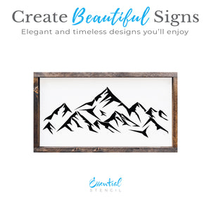 Mountains Stencil-Fathers Day-Essential Stencil