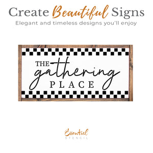 The Gathering Place Stencil-Fall-Essential Stencil