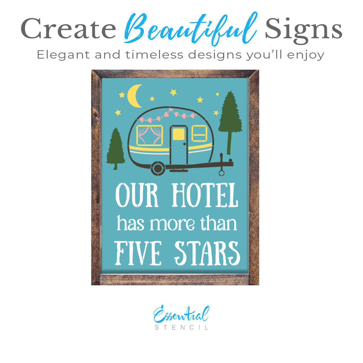 Camper Stars Stencil-Fathers Day-Essential Stencil