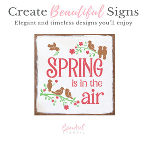 Spring is in the air Stencil 12x12-Spring-Essential Stencil