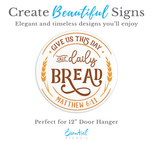 Matthew 6:11 12x12 1pc-Scripture-Essential Stencil