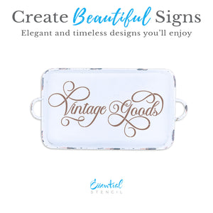 Vintage Goods 16x8 Sign Stencil-Essential Stencil