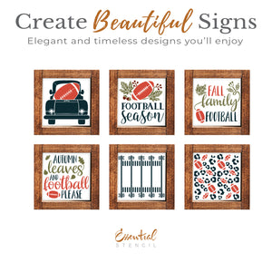 Fall Football Sayings Stencil Set (6pk)-Fall-Essential Stencil