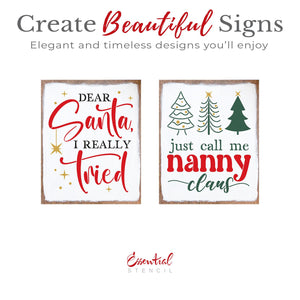 Sassy Santa Sayings 2pk-Christmas-Essential Stencil