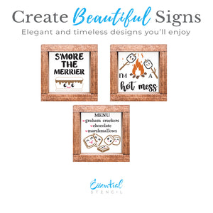 S'Mores Mini Stencil 3pk-Fathers Day-Essential Stencil