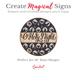 O Holy Night Nativity Stencil