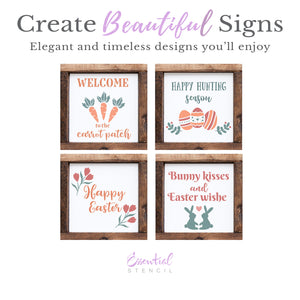 Easter Wishes Mini Stencil (4pk)-Easter-Essential Stencil