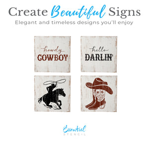 Rodeo Mini Stencil 4pk-Fathers Day-Essential Stencil