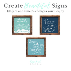 Dance with the Waves Mini Stencil (3 Pack)-Summer-Essential Stencil