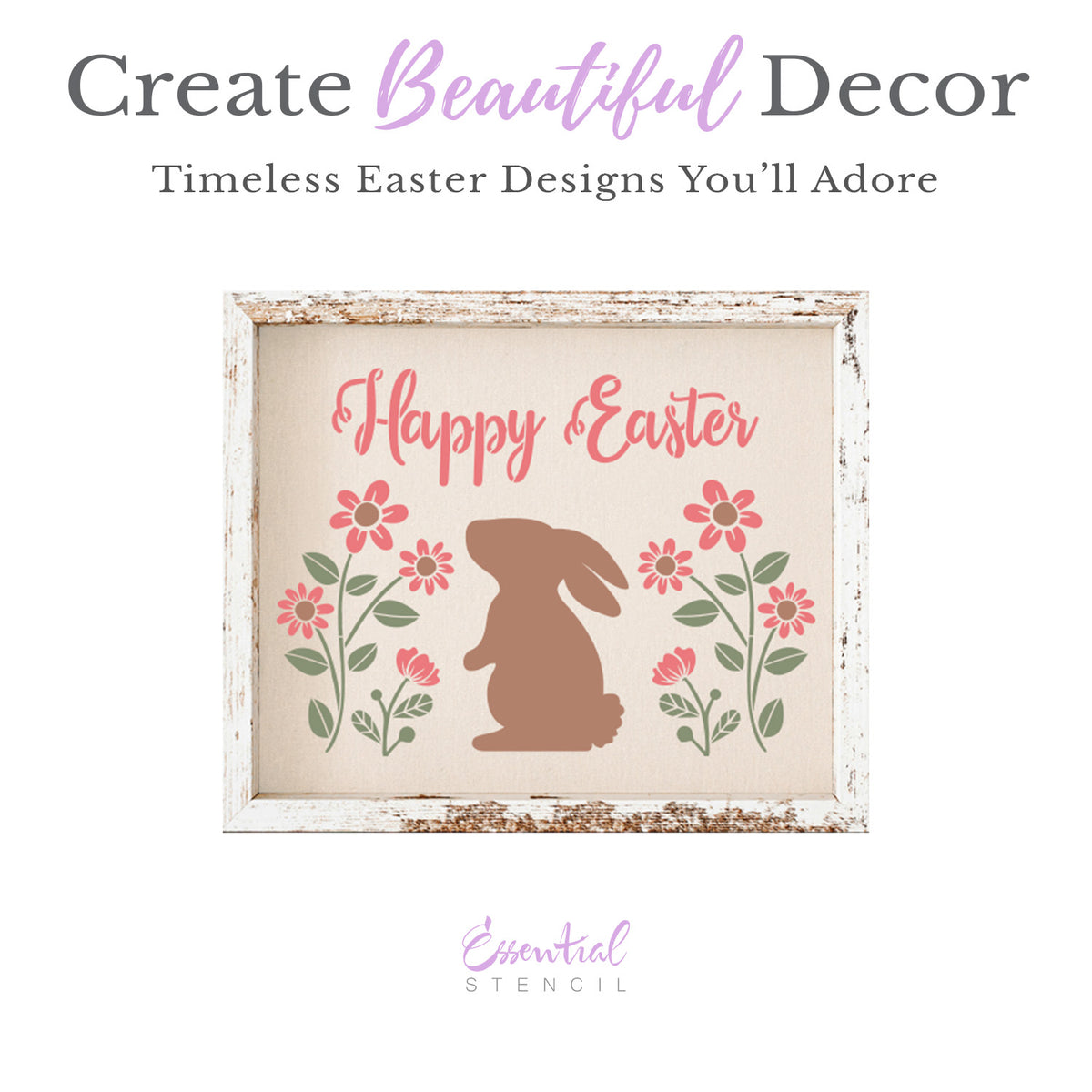 Happy Easter 16x12 Stencil-Easter-Essential Stencil