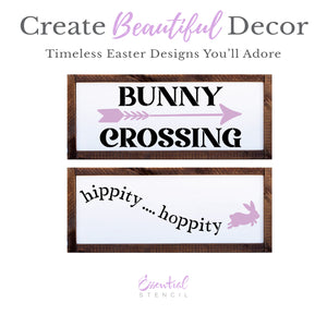Hippity Hoppity Stencil 16x6 (2pk)-Easter-Essential Stencil