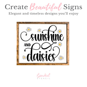 Sunshine and Daisies Stencil-Spring-Essential Stencil