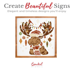 Merry Moose Layered Stencil-Christmas-Essential Stencil