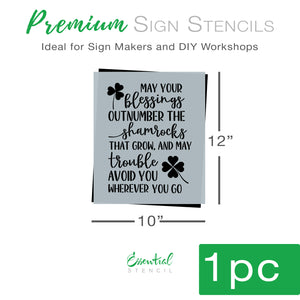 Irish Blessing Sign Stencil-St. Patricks Day-Essential Stencil