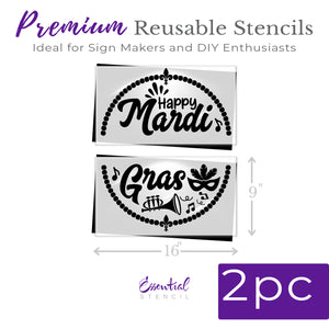 Mardi Gras Door Hanger Sign Stencil-Mardi Gras-Essential Stencil
