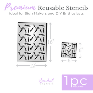 Carrot Pattern 12x16 + 6x6 bonus Stencil-Easter-Essential Stencil