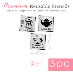 My Cup of Tea Mini Sign Stencil (3pk)-Mother's Day-Essential Stencil