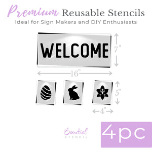 Customizable Easter Welcome Stencil Set-Easter-Essential Stencil