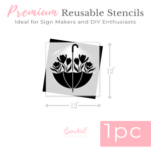Spring Umbrella Stencil 12x12-Spring-Essential Stencil