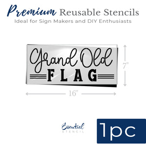 Grand Old Flag Stencil-Patriotic-Essential Stencil