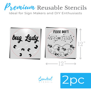 Please don't bug the Lady Door Hanger Stencil-Summer-Essential Stencil