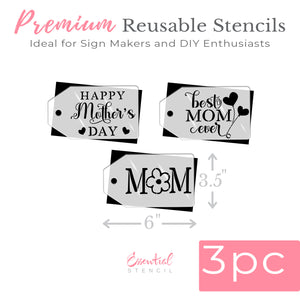 Mother's Day Mini Tags 3.5x6 3pk-Mother's Day-Essential Stencil