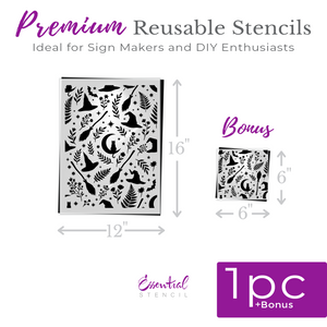 Spellbound Witch Pattern Stencil-Halloween-Essential Stencil