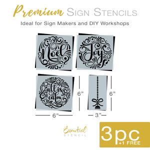 Ornate Ornaments Mini Stencils (3 pack)-Christmas-Essential Stencil