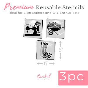 Vintage Hobbies Stencil 3pk-Mother's Day-Essential Stencil