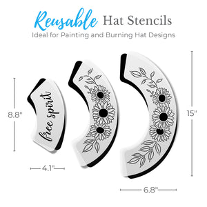 Wild & Inspired Hat Stencil Bundle-Hat Stencil-Essential Stencil