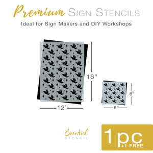 Dove and Nativity Star Pattern Stencil-Pattern-Essential Stencil