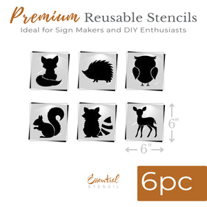 Woodland Silhouettes Stencil Set (6pk)-Fall-Essential Stencil