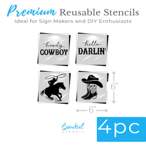Rodeo Mini Stencil 4pk-Fathers Day-Essential Stencil