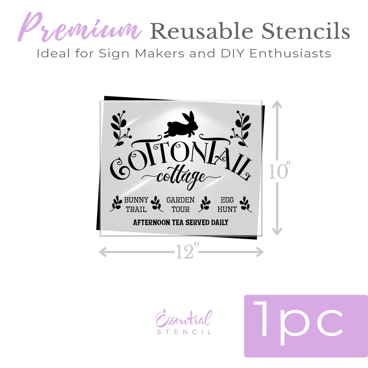 Cottontail Cottage 12x10-Spring-Essential Stencil