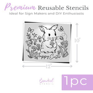 Bunny Blossom 12x10-Easter-Essential Stencil