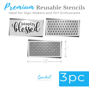 Simply Blessed 12in Door Hanger-Scripture-Essential Stencil