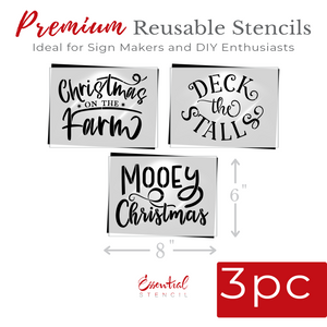 Christmas on the Farm 3pk-Christmas-Essential Stencil